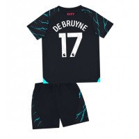 Otroški Nogometni dresi Manchester City Kevin De Bruyne #17 Tretji 2023-24 Kratek Rokav (+ Kratke hlače)